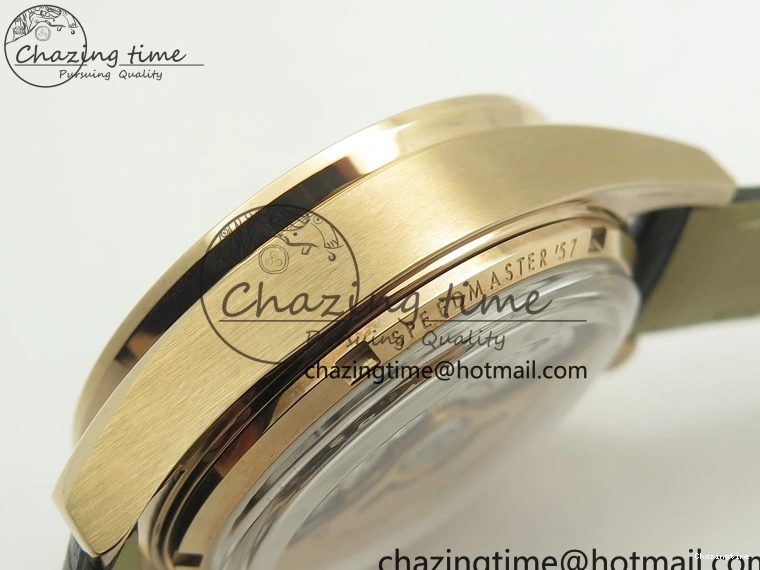 0102 Speedmaster ’57 Co-Axial RG OMF 1:1 Best Edition Black Dial On Leather Strap A9300 (Free Leather Strap) Resilient 8064